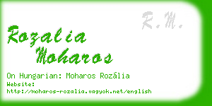 rozalia moharos business card